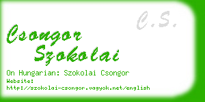 csongor szokolai business card